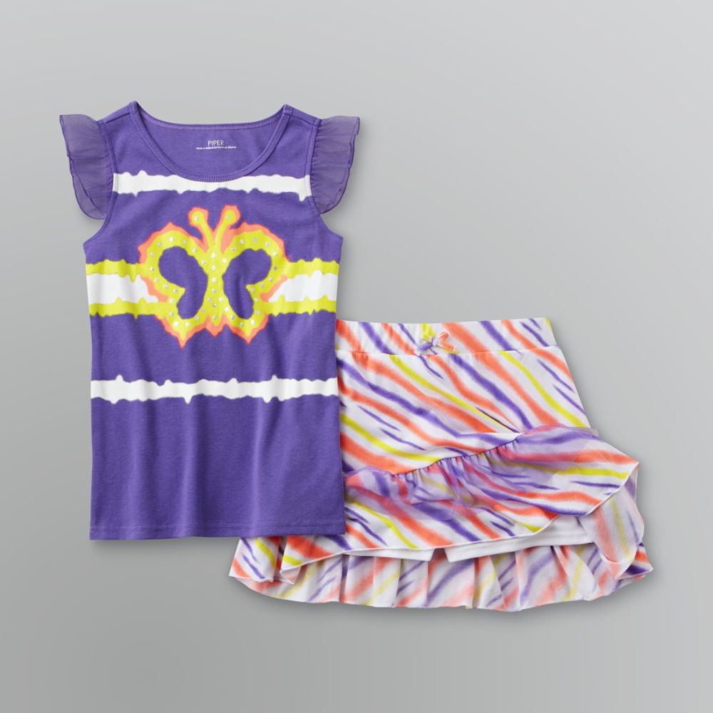 Piper & Blue Girl's Tie-Dye Tank Top and Scooter Set at Kmart.com