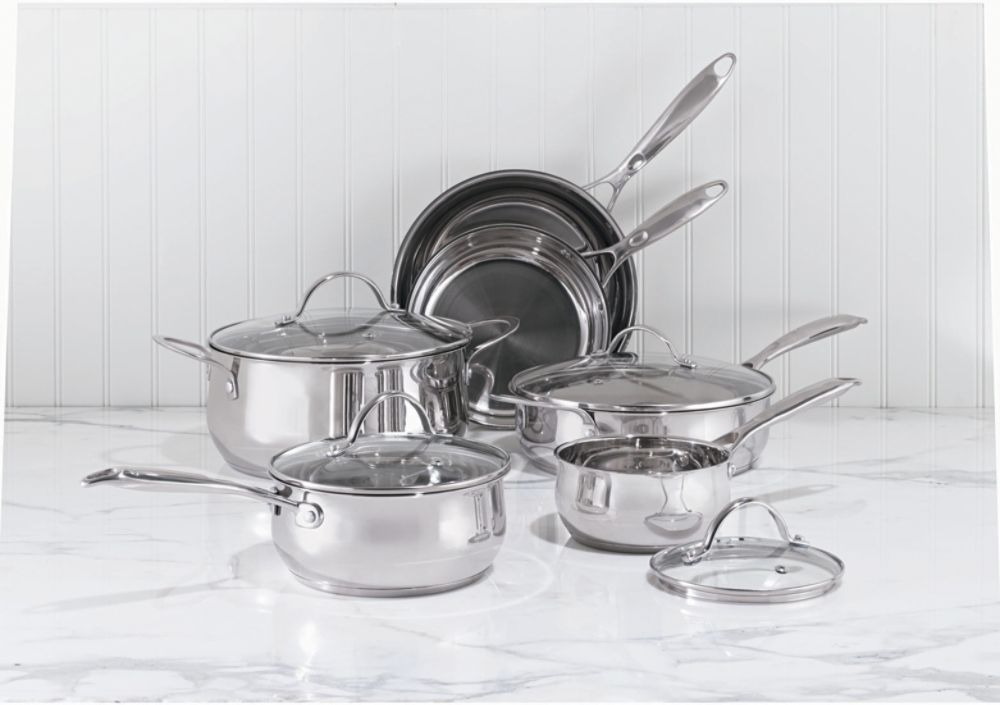 Sandra by Sandra Lee 10pc Stainless Steel Cookware Set at Sears.com
