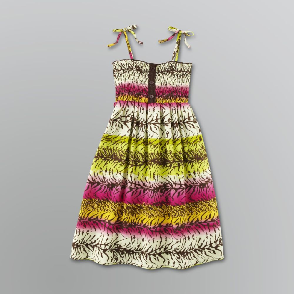 Basic Editions Girl's Smocked Animal-Print Dress at Kmart.com