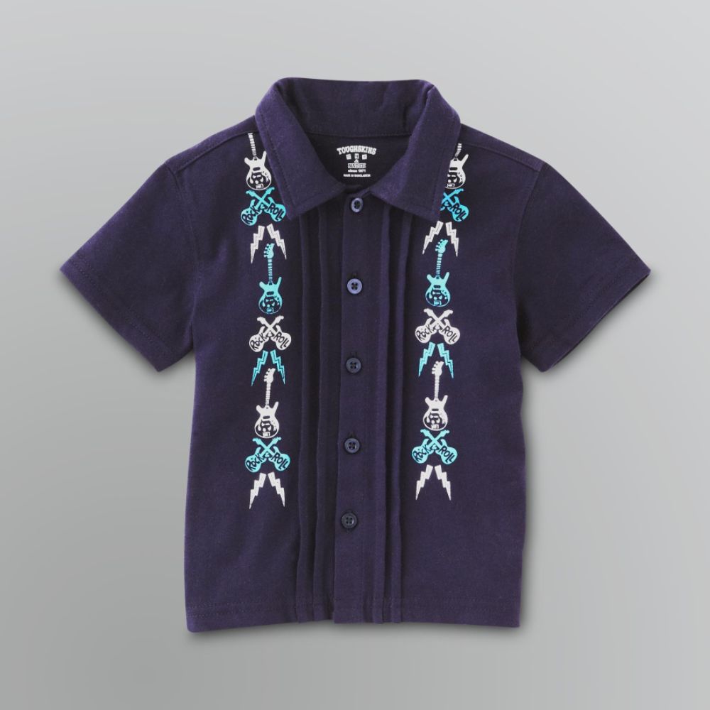 Toughskins Infant and Toddler Boy's Button-Front Shirt - Rock 'n' Roll at Sears.com