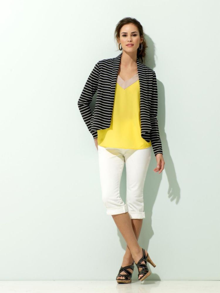 Attention Women's Striped Ponte Jacket at Kmart.com