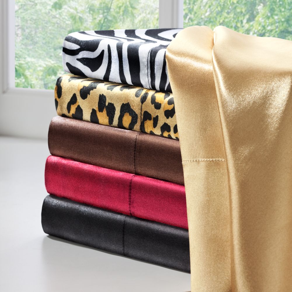 Premium Comfort Solid Satin Gold Full Sheet Set