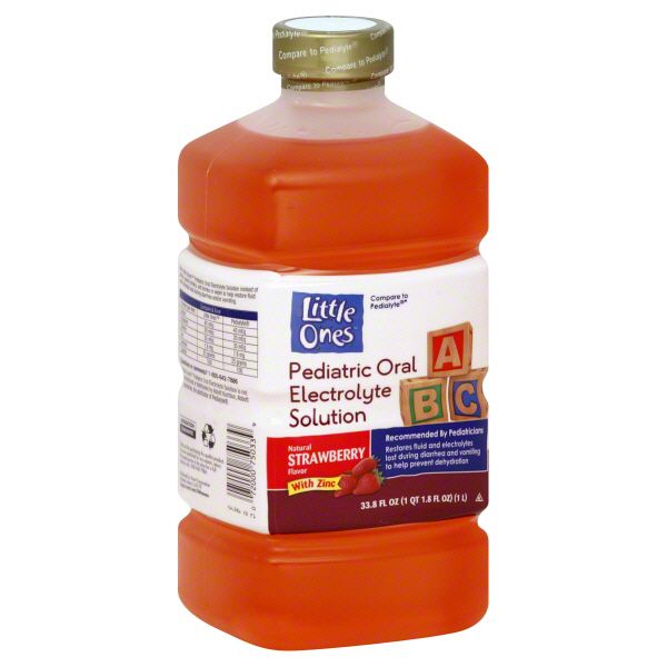 Little Ones Electrolyte Solution, Pediatric Oral, with Zinc, Strawberry Flavor 33.8 fl oz (1 qt 1.8 fl oz) 1 lt at Kmart.com