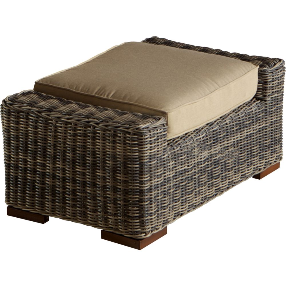 RST Outdoor Resort Collection™ Club Ottoman in Weathered Gray Rattan at Kmart.com