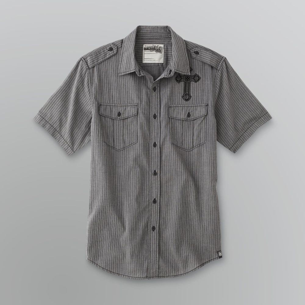 Machine Young Men's Embroidered Cross Camp Shirt at Sears.com