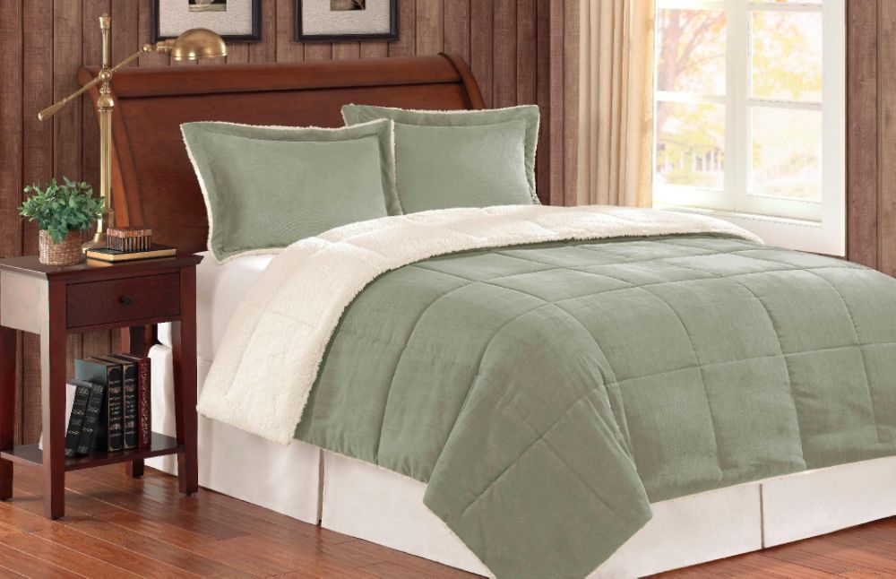 Premier Comfort Jackson Corduroy/Berber Twin Comforter Mini Set in
