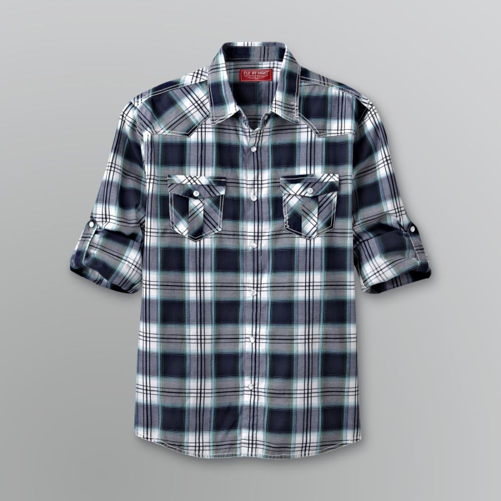 Fly By Night Men's Plaid Roll Cuff Shirt at Sears.com