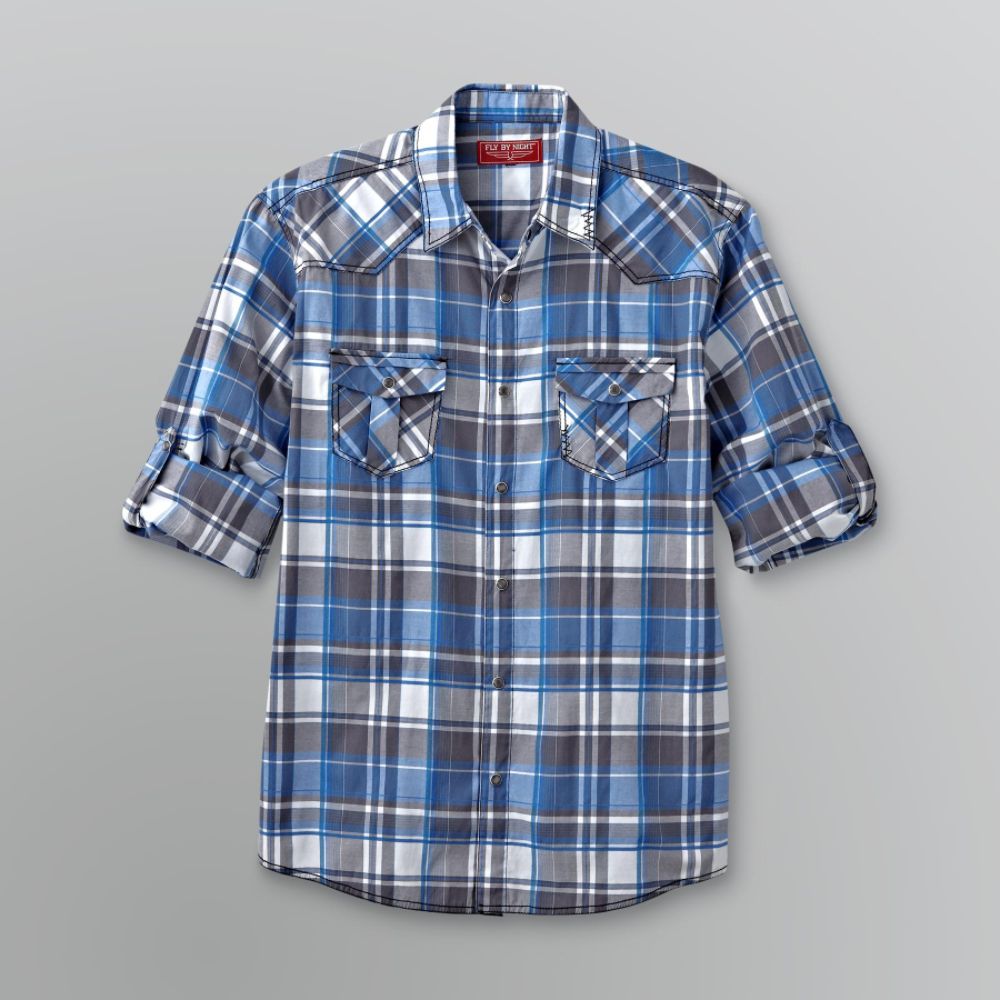 Fly By Night Men's Plaid Roll Cuff Shirt at Sears.com