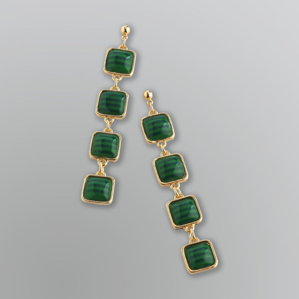 Kardashian Kollection Striped Emerald Dangle Earrings at Sears.com