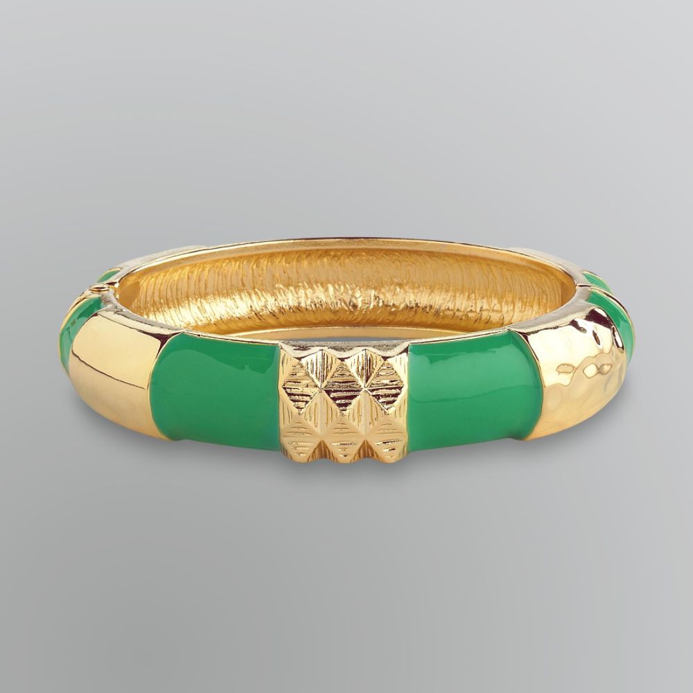 Kardashian Kollection Textured Oval Pyramid Bangle at Sears.com