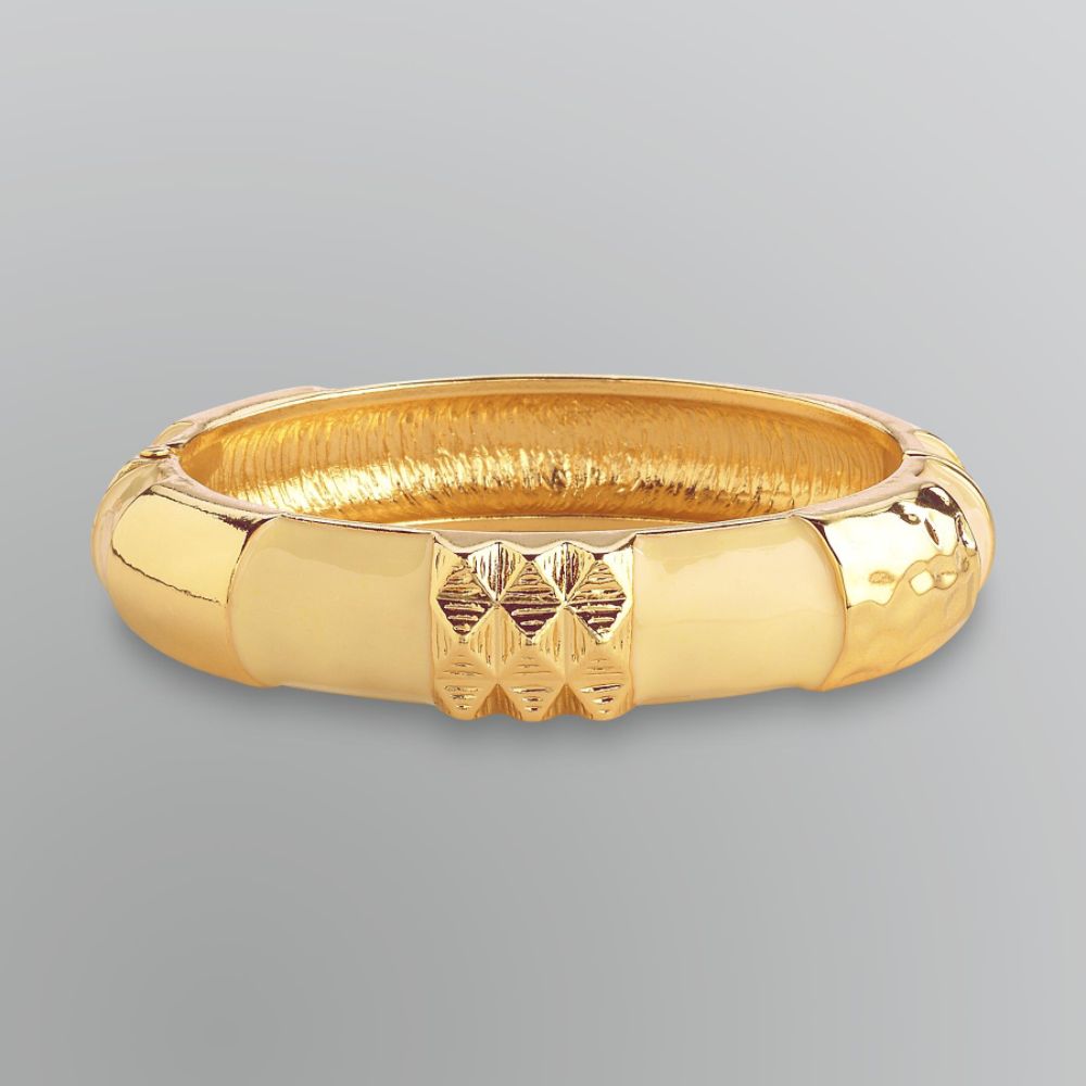 Kardashian Kollection Textured Oval Pyramid Bangle at Sears.com