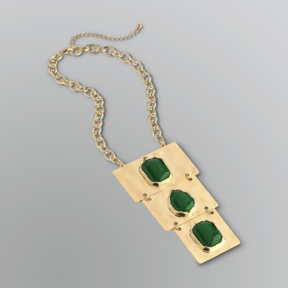 Kardashian Kollection Three-Tier Striped Emerald Necklace at Sears.com