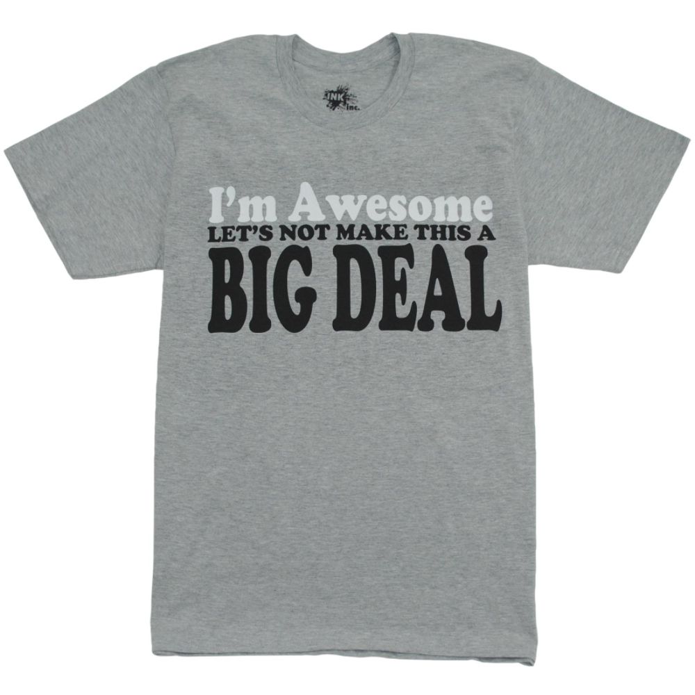Men’s Graphic T-Shirt “Awesome Big Deal” Grey at Kmart.com