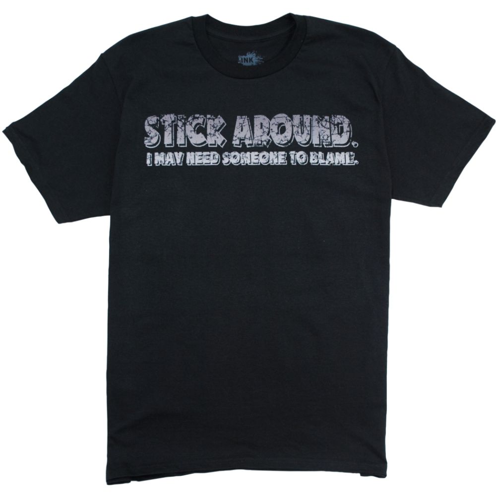 Men’s Graphic T-Shirt “Stick Around” Black at Kmart.com