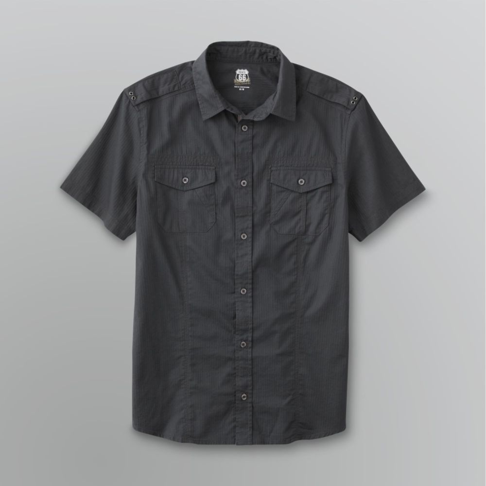 Route 66 Men's Button-Front Military Shirt at Kmart.com