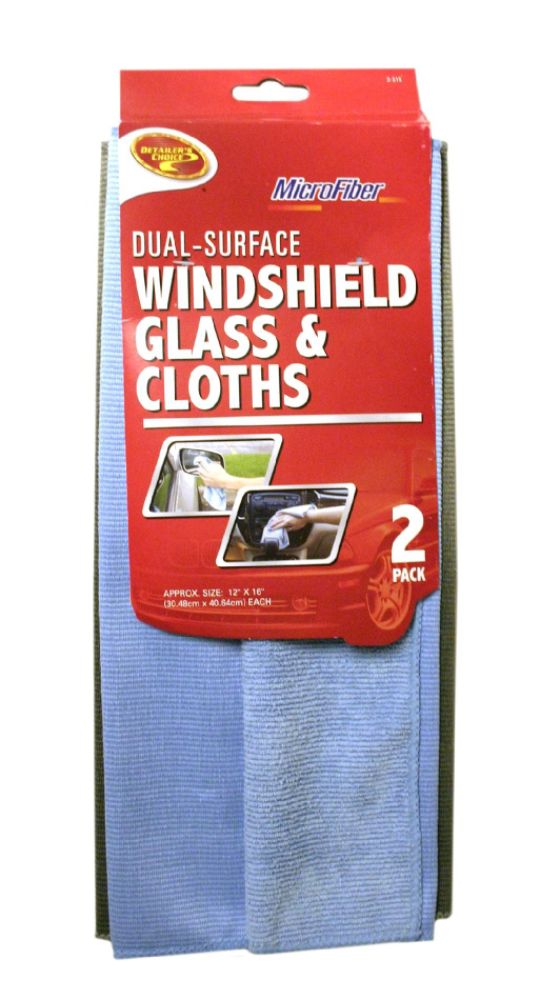 Clean Rite 2PK MicroFiber WINDSHEILD & GLASS CLOTH