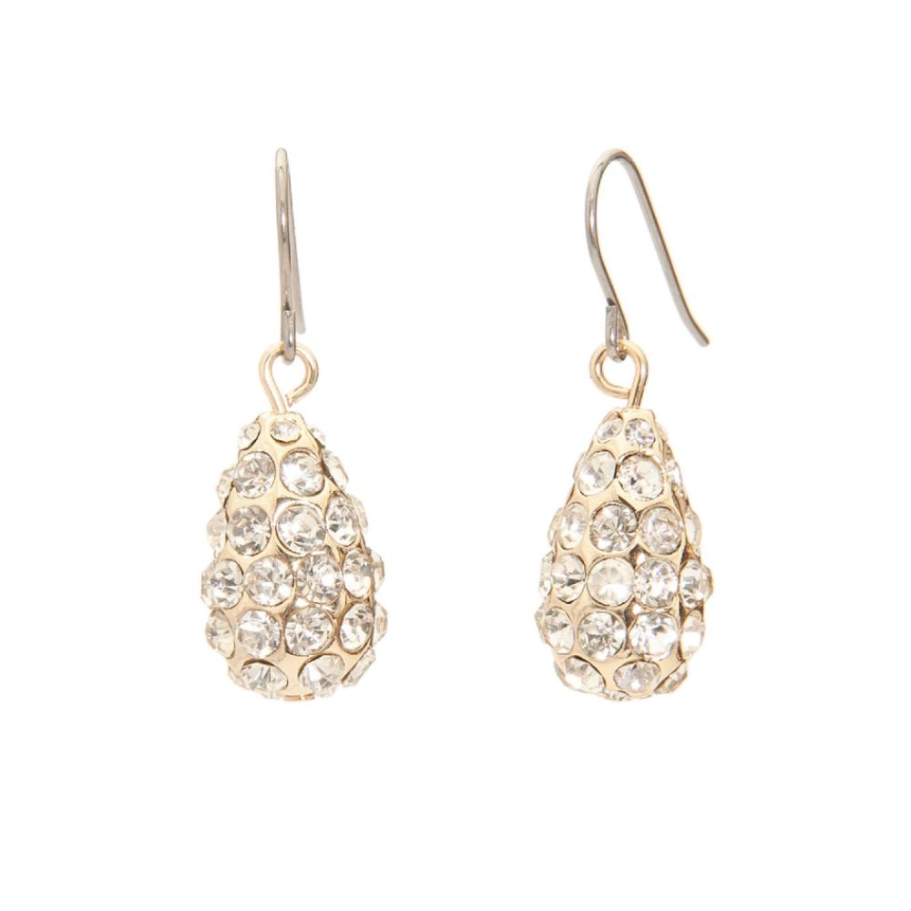 Trifari Women’s Earrings Drop Fishhook Crystal/Gold at Sears.com