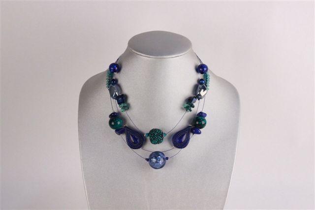 Aris by Treska Women’s Necklace 3-Row Illusion Multicolored at Sears.com
