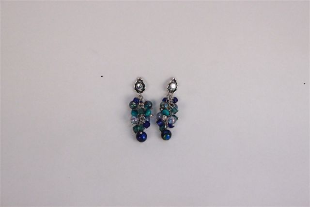 Aris by Treska Women’s Earrings Hanging Top Mini Cluster Multicolored at Sears.com