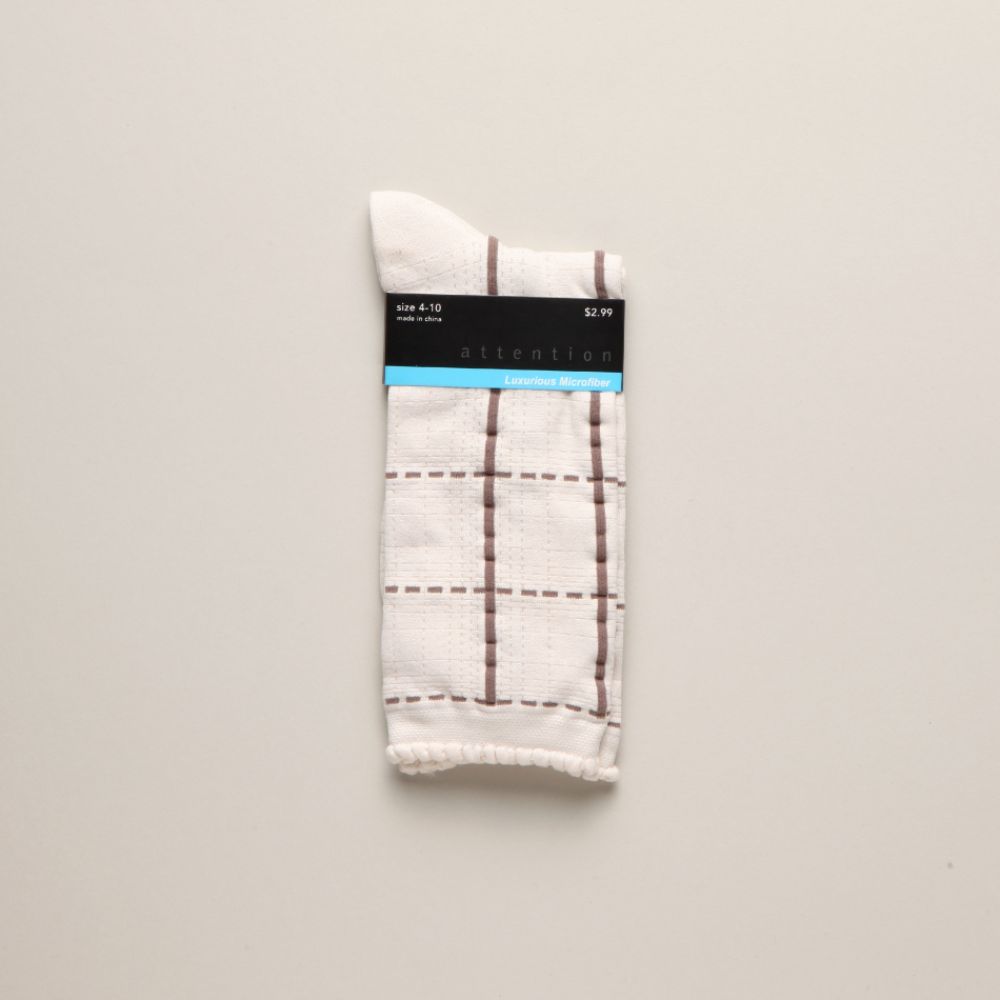 Attention Women’s Socks Luxurious Microfiber Plaid Pattern - Ivy at Kmart.com