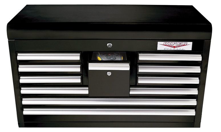 Viper Tool Storage 33" 10 Drawer 18G Steel Top Chest w/ Whiskey Drawer, Black at Sears.com