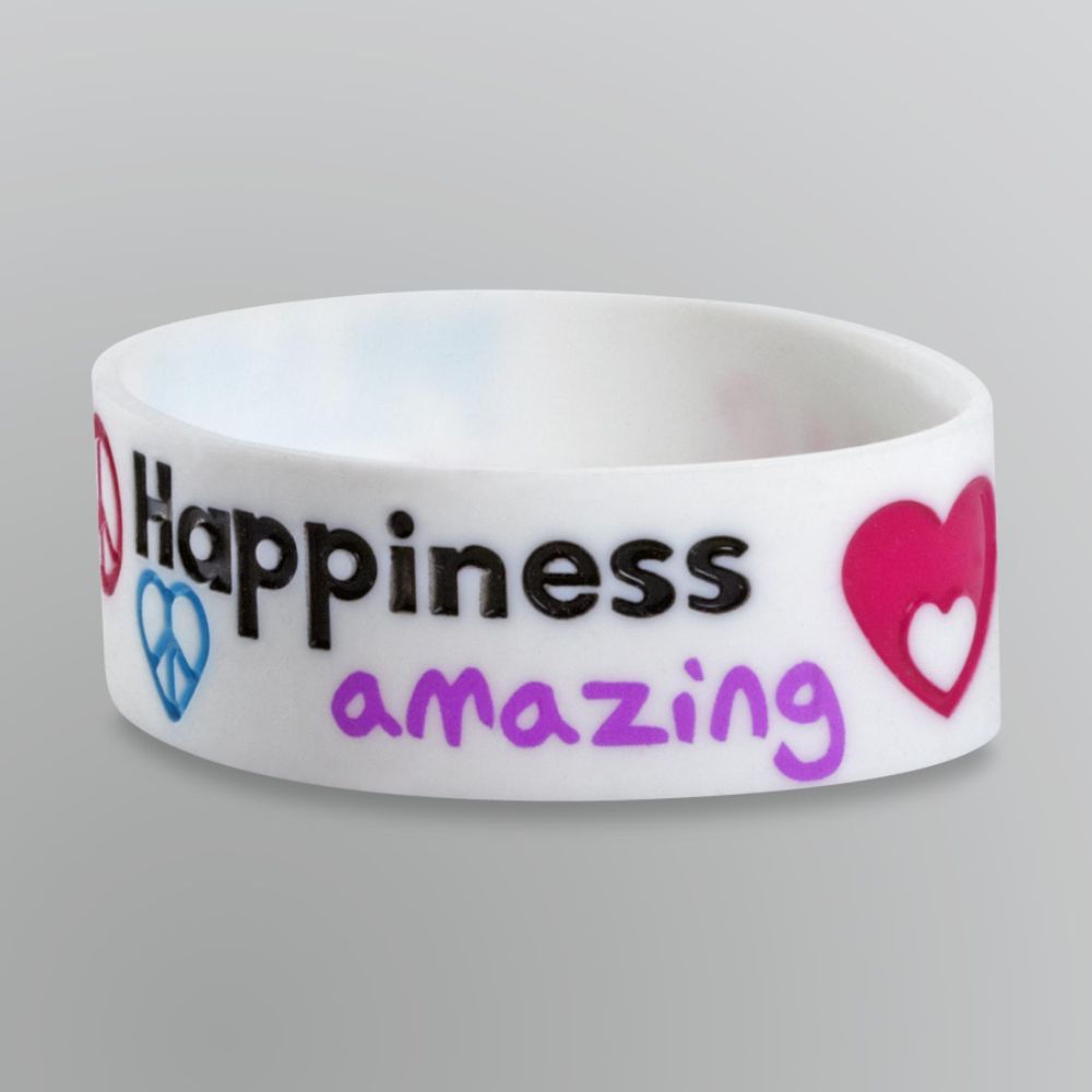 Girl’s Bracelet Rubber Happiness White at Kmart.com