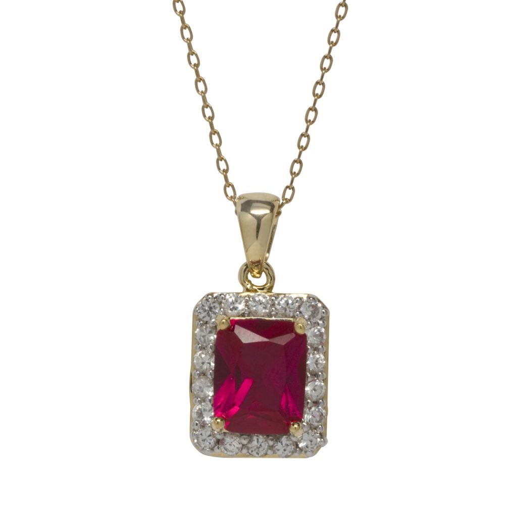 Lab Created Ruby and Lab Created White Sapphire Pendant at Kmart.com