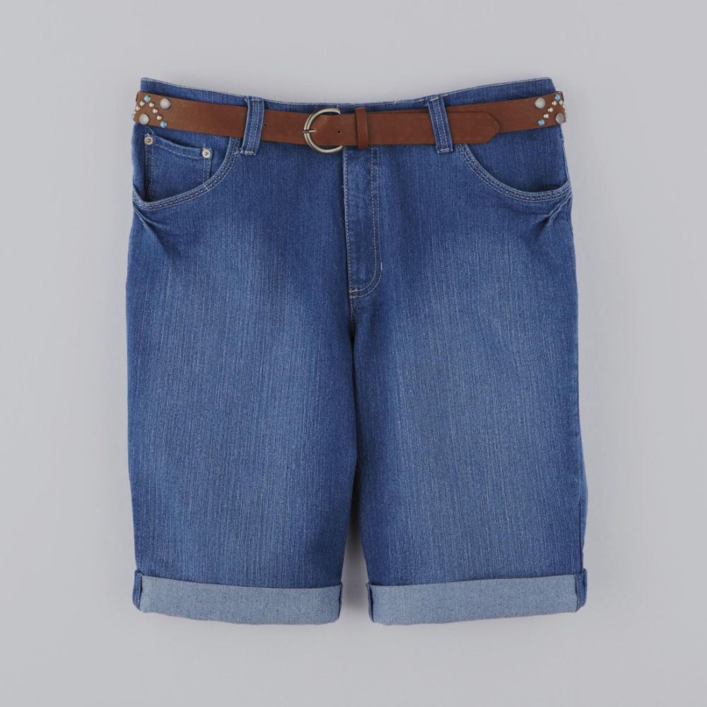 Gloria Vanderbilt Women's Plus Denim Bermuda Shorts at Sears.com