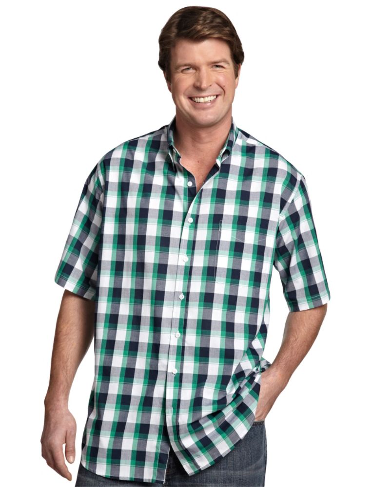 555 Turnpike Wrinkle-Resistant Plaid Shirt