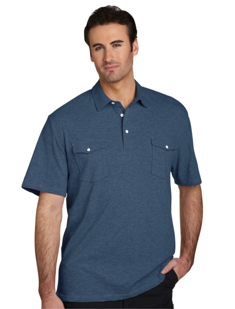 True Nation Heather Jersey Slub Polo