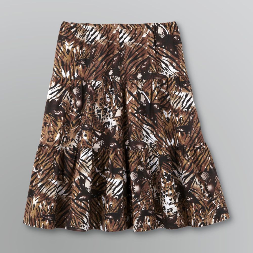 Basic Editions Women’s Skirt Woven Tiered at Sears.com