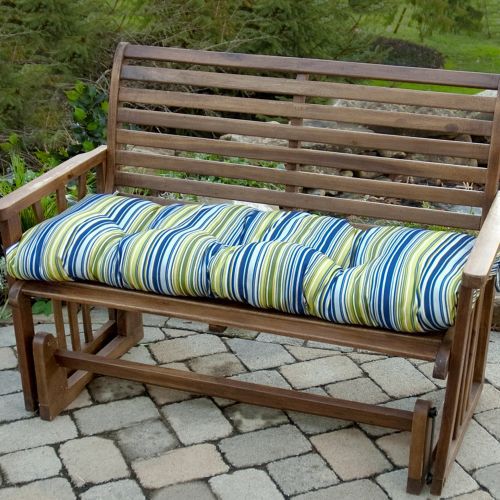 Greendale Home Fashions 54 in. Outdoor Bench Cushion, Lagoon Stripe at Sears.com