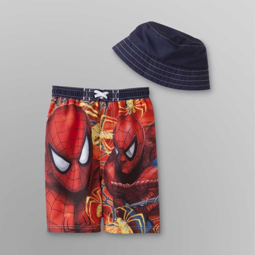 Spider-Man Toddler Boy's Spider-Man Swim Trunks and Hat at Kmart.com