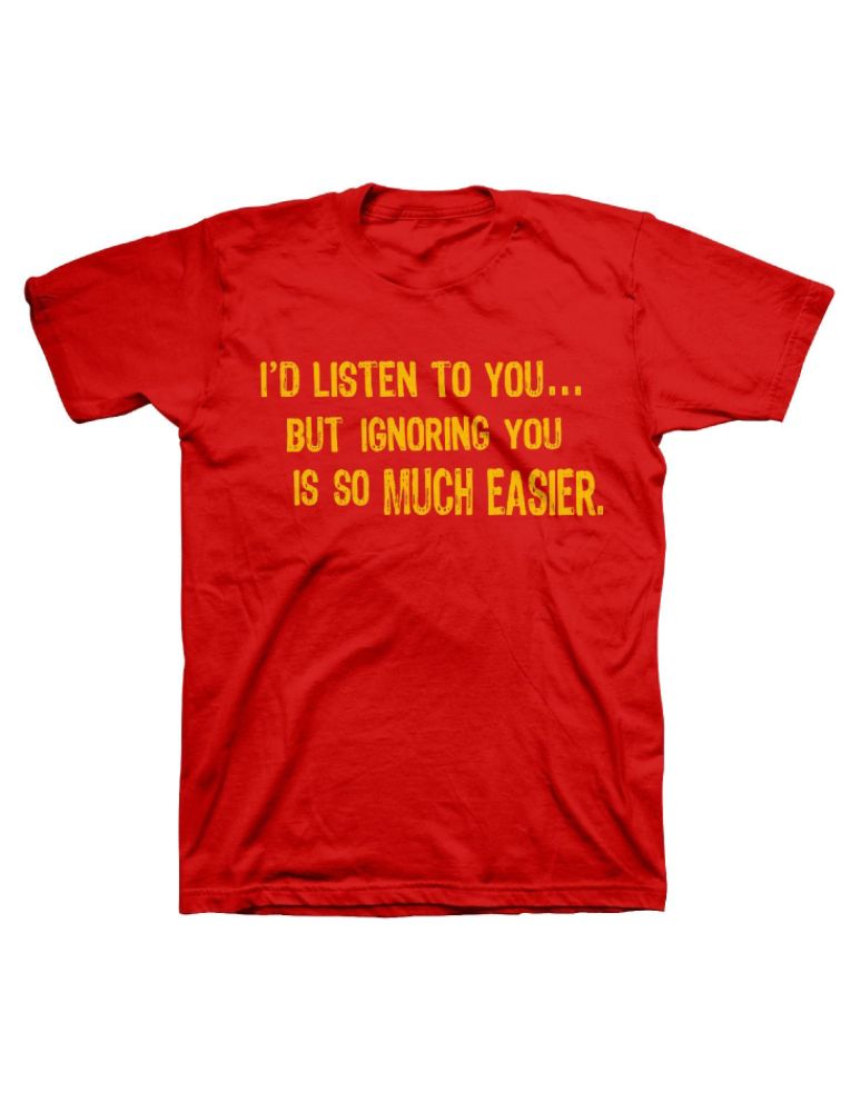 Men?s Big & Tall Graphic Tee Listen Red