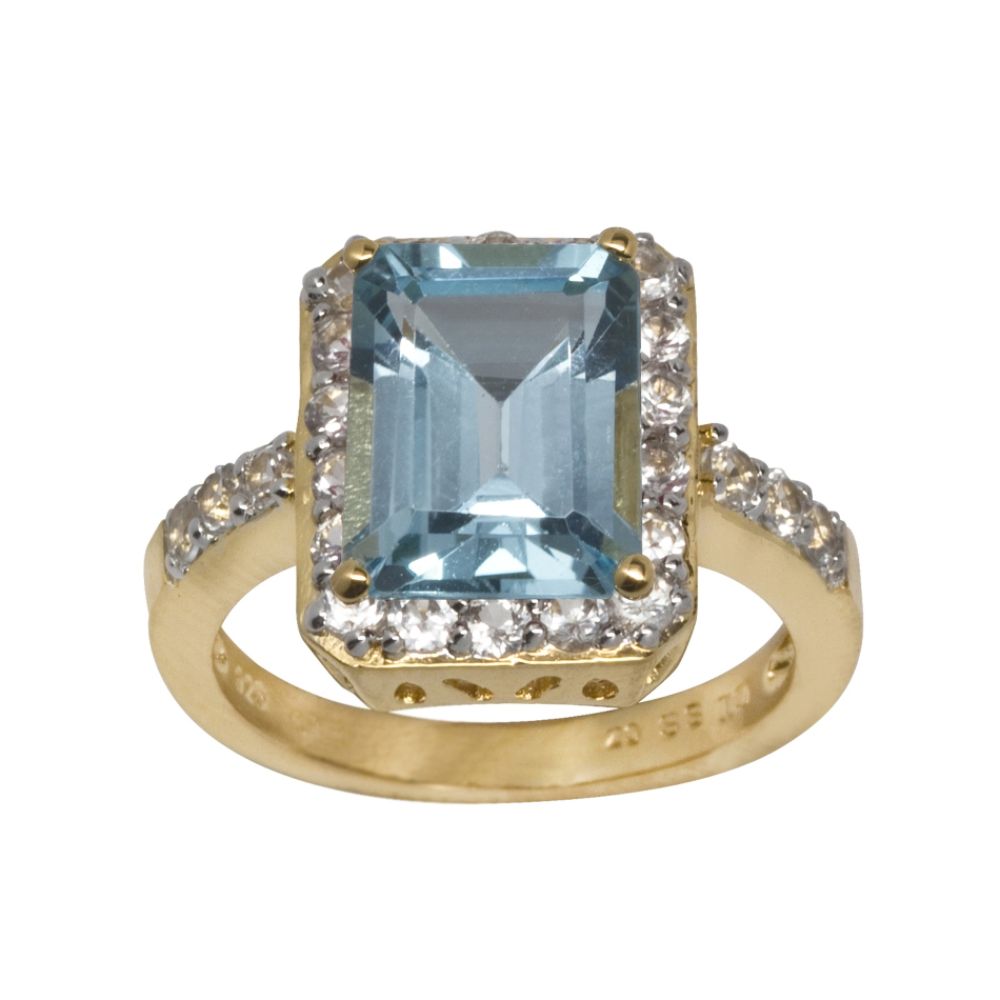Blue Topaz and Lab Created White Sapphire Ring at Kmart.com