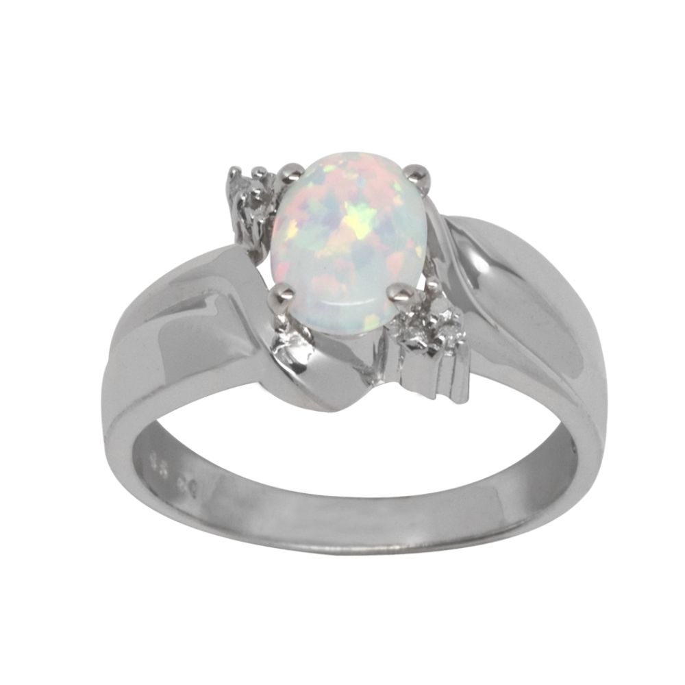 Lab Created Opal and Diamond Accent Ring at Kmart.com