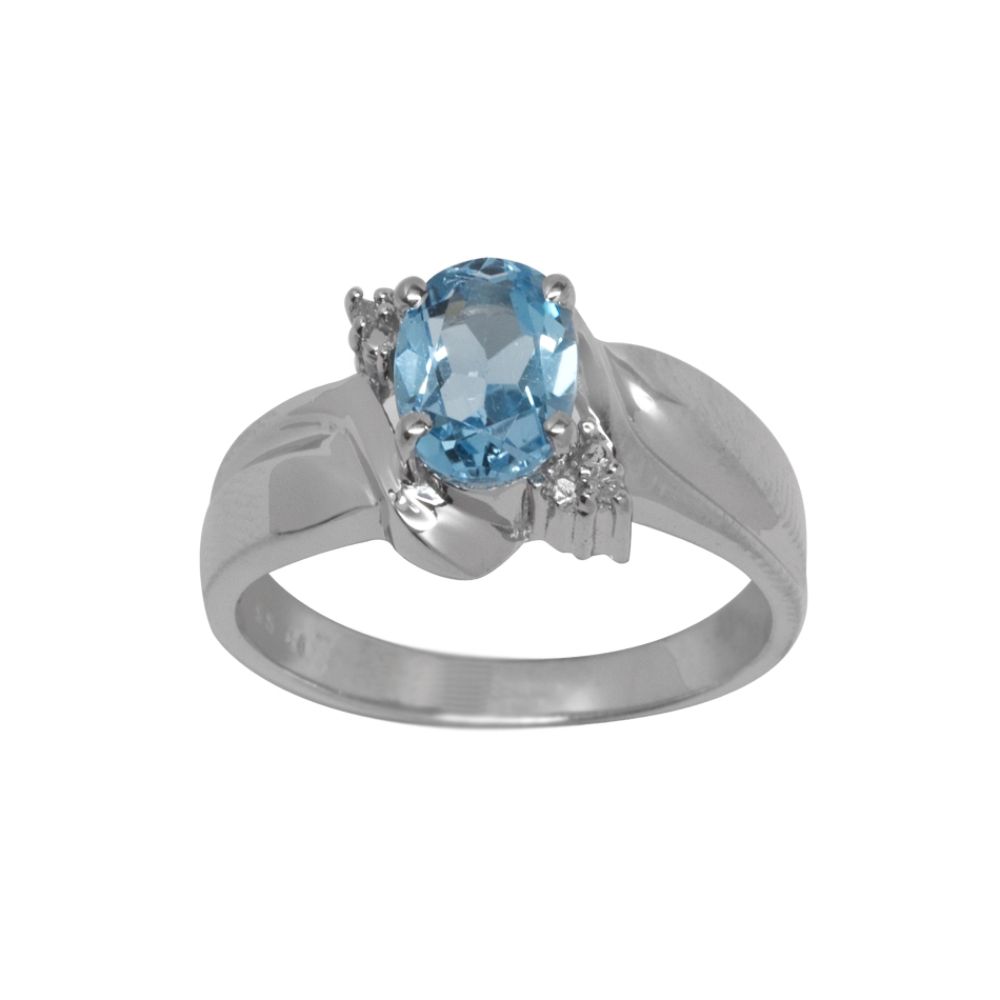 Blue Topaz and Diamond Accent Ring at Kmart.com