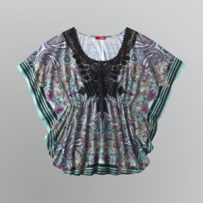 Bongo Junior's Plus Shirred Scarf Top – Mint at Kmart.com