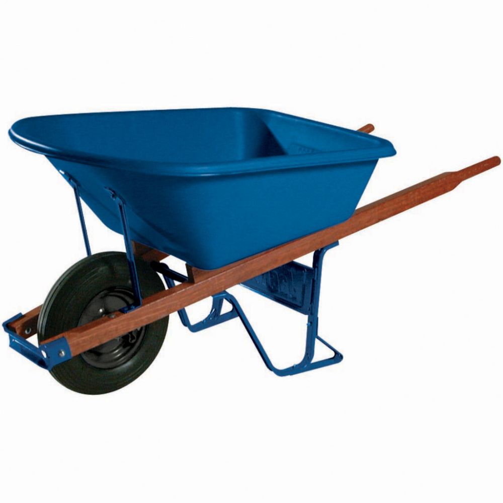 Ames Jackson 6-Cubic Feet Contractor Poly Wheelbarrow - Blue at Kmart.com