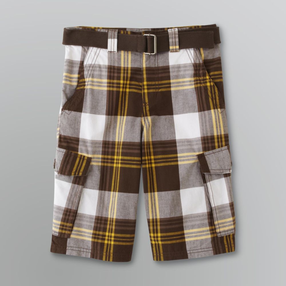 Route 66 Boy's Plaid Cargo Shorts and Belt at Kmart.com