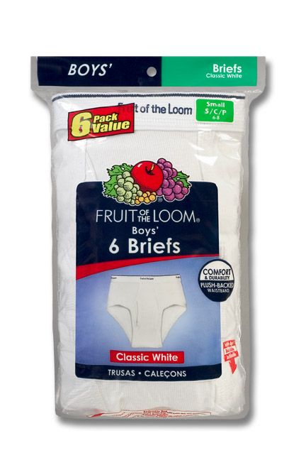 Fruit of the Loom Boy's 6-Pack Classic White Comfort Briefs at Kmart.com