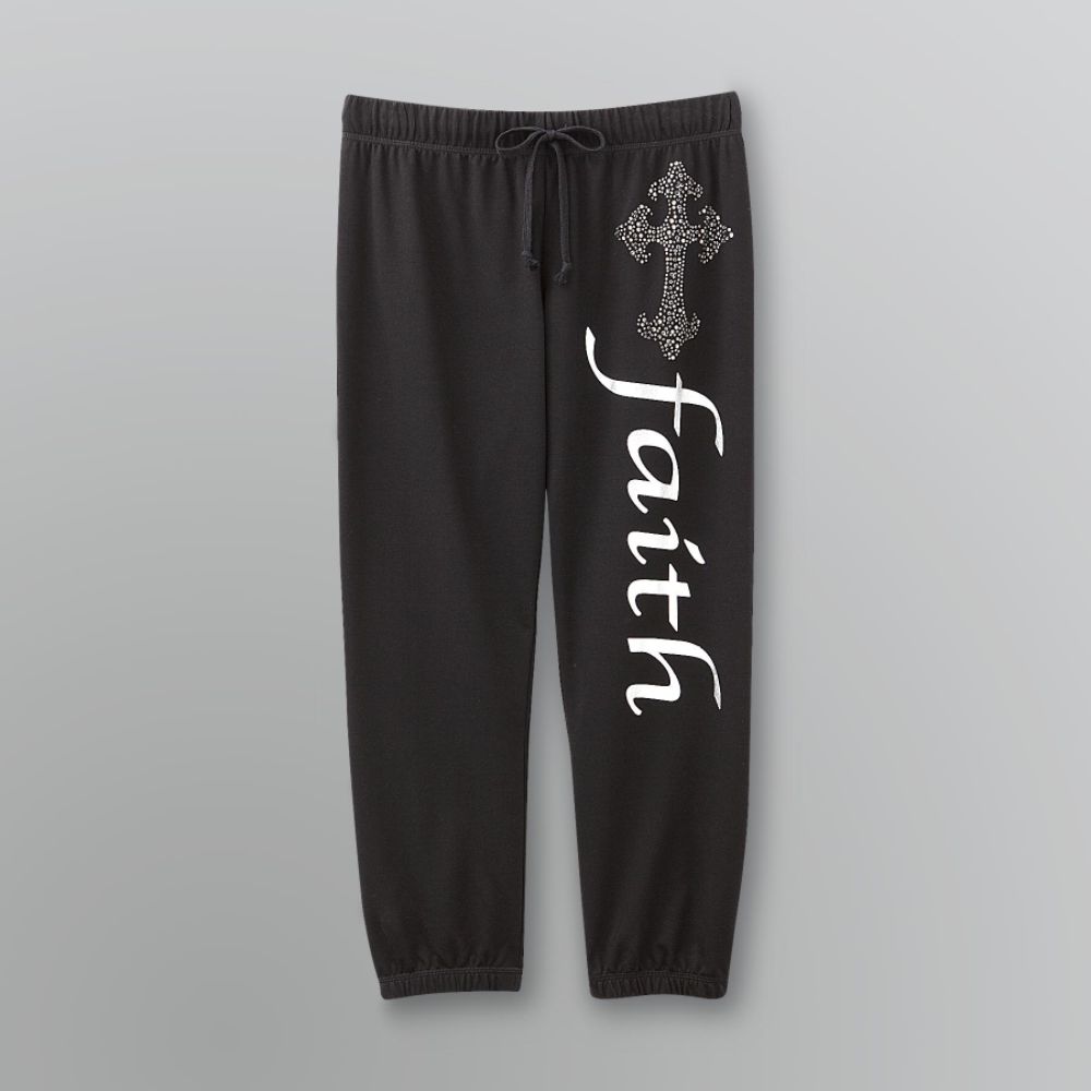 Joe Boxer Women's Rhinestone Cross Faith Knit Capris at Sears.com