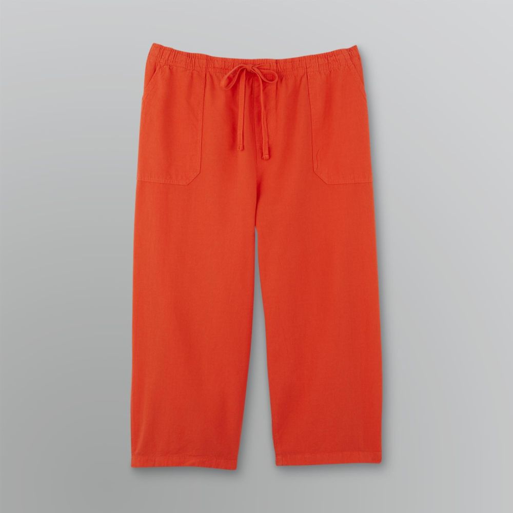 Basic Editions Women's Plus Gauzy Capri Pants at Sears.com