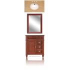 30"  Single Basin Vanity with Door on Left in Espresso Finish with Top and Undermount Basin