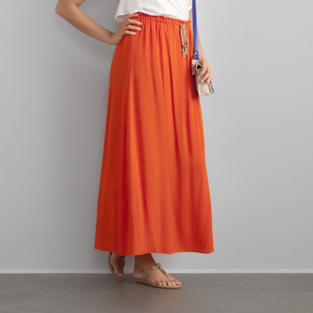 Women's Rope-Tie Maxi Skirt