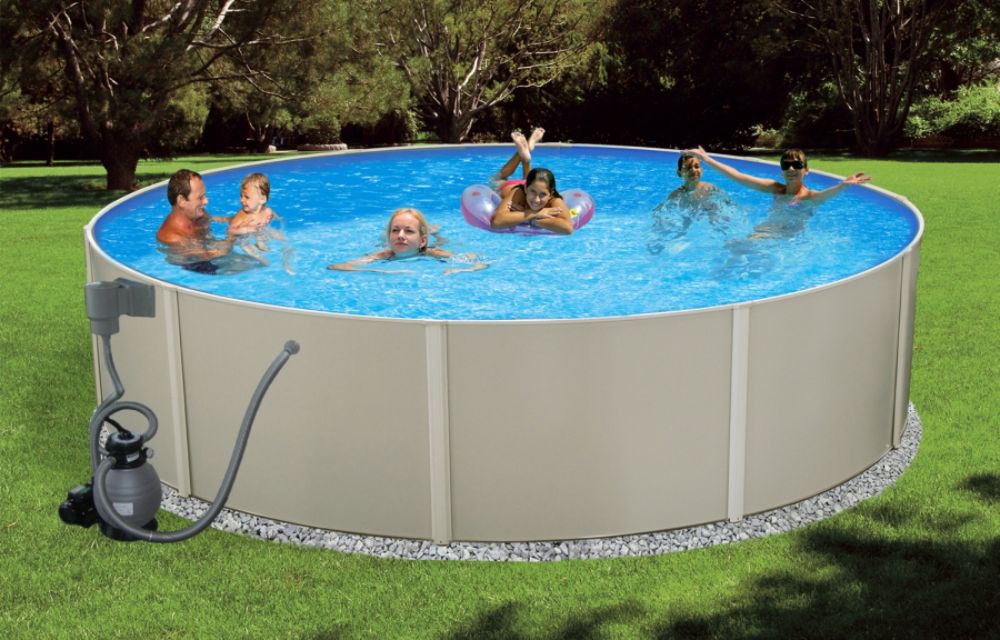 Swim Time Rugged Steel 24 ft Round 52" Deep Swimming Pool Package at Sears.com
