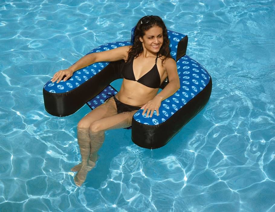 Swim Time Fabric Covered Suspend Chair Swimming Pool Inflatable