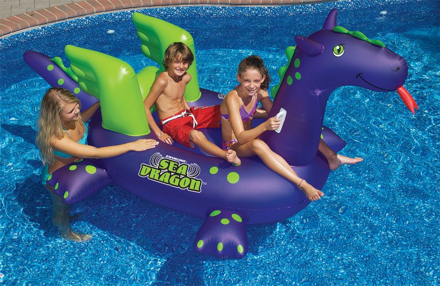 Swim Time Giant Sea Dragon Inflatable Swimming Pool Toy