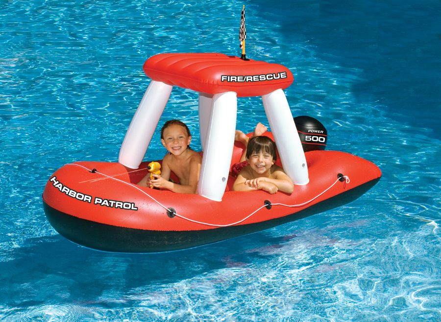 Swim Time Fireboat Squirter Inflatable Swimming Pool Toy