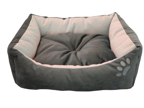 Anima Tan Paw Print Square Bed Large - 28" x 24" x 9" at Kmart.com